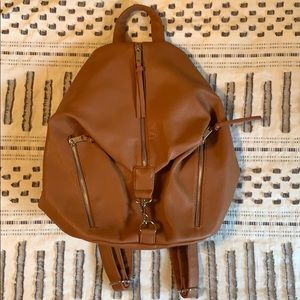 🍁2/$25🍁 Tan faux leather backpack